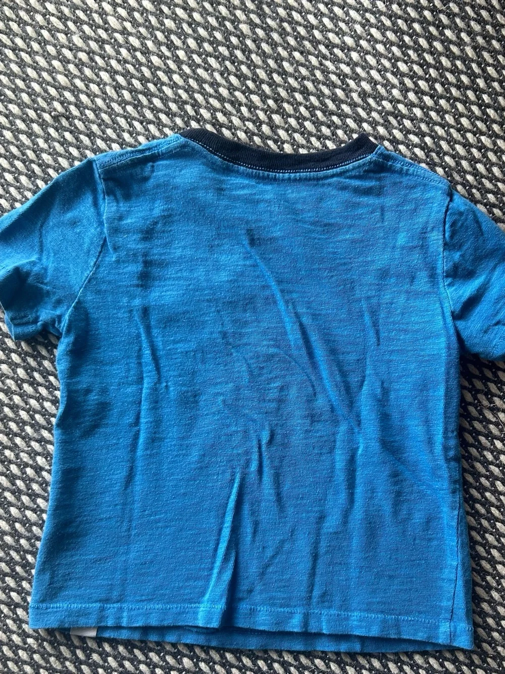 GAP Blue Short-Sleeve Tee with Green Monster Pocket